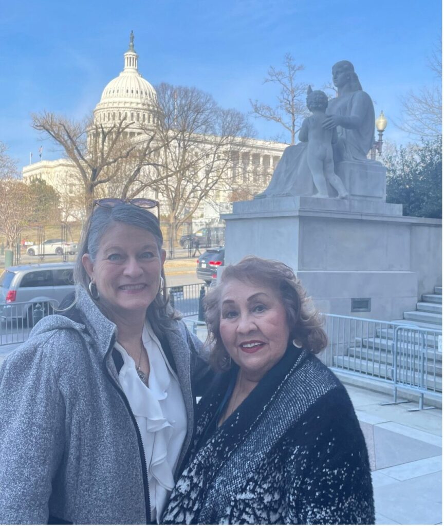 Patrice Melancon and Lourdes Galvan in Washington D.C.