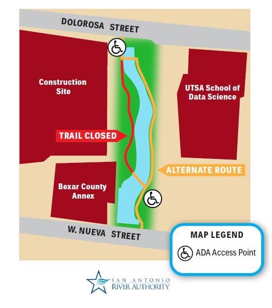 San Pedro Creek Culture Park Trail Closure