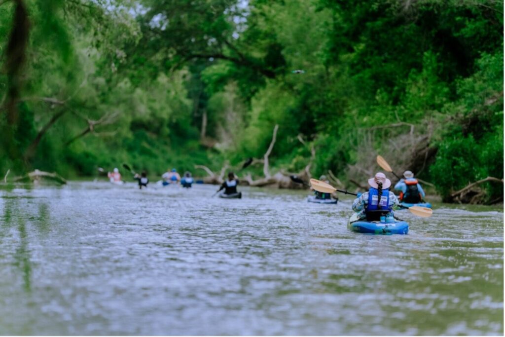 Paddlers on the Goliad Paddling Trails