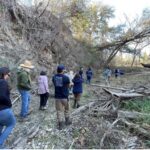 A group of people on a nature hike.