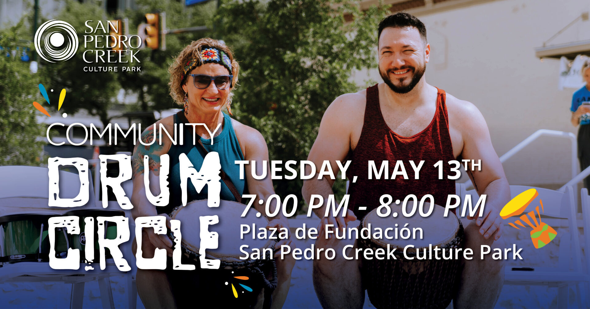 Drum Circle Promotional event banner