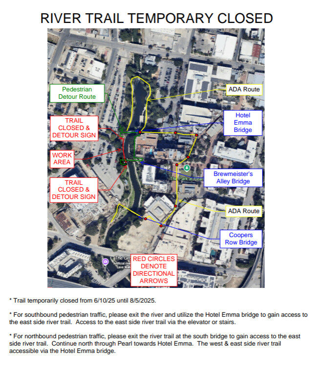 Map of River Trail Closure