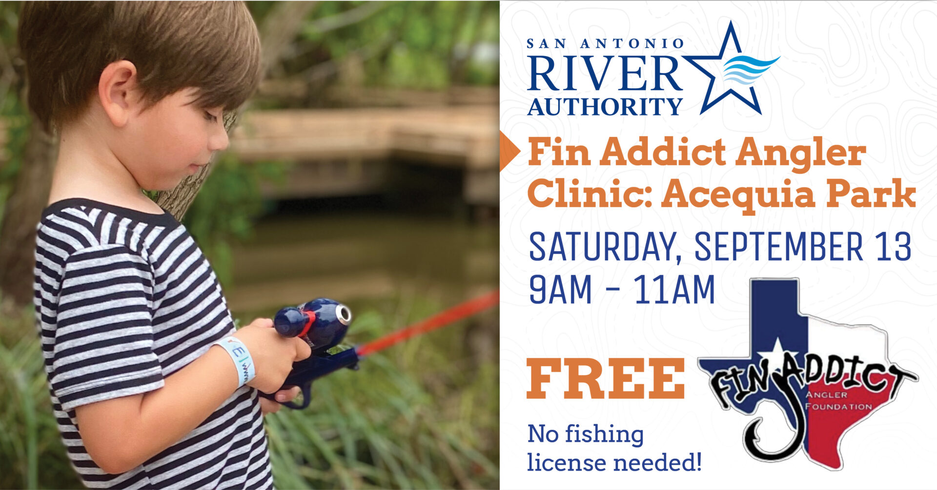 Fin Addict Fishing Clinic promotional graphic