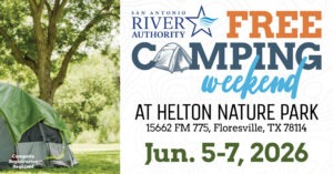 Free Camping Weekend promotional graphic