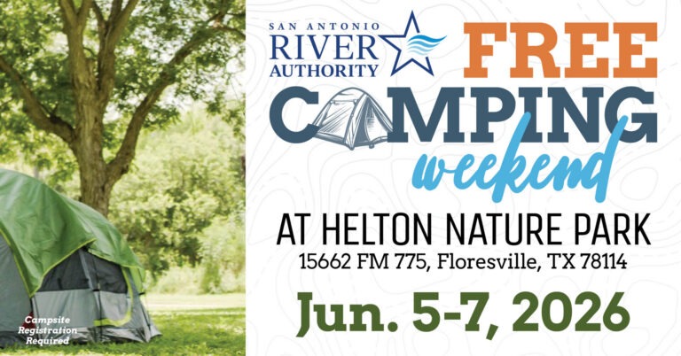 Free Camping Weekend promotional graphic