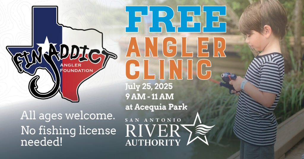 Fin Addict Free Fishing Clinic Promotional Graphic