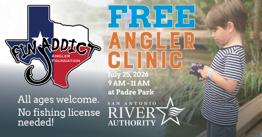 Fin Addict Fishing Clinic promotional graphic