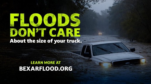 A graphic from the River Authority’s “Floods Don’t Care” initiative, in partnership with Bexar County.