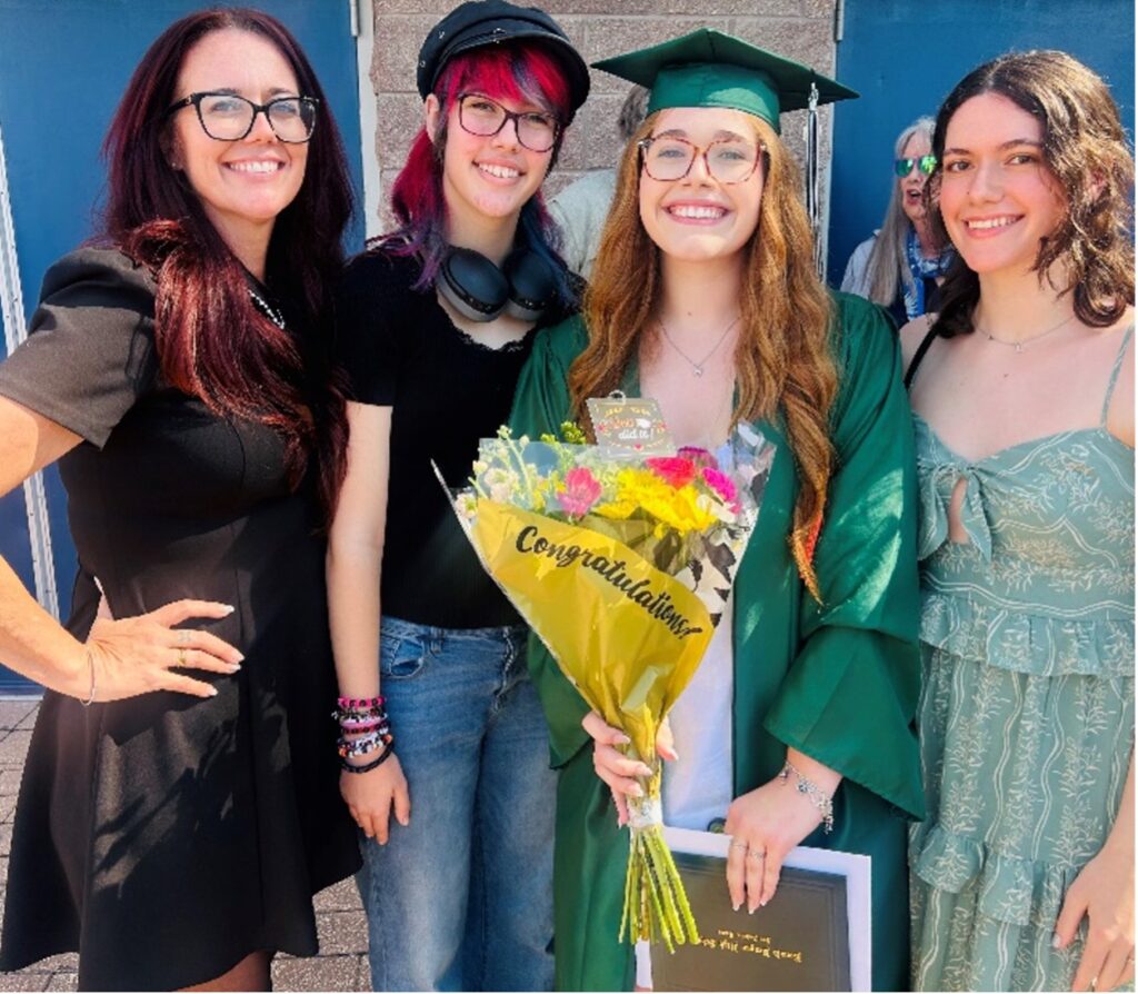 Nicole Marshall with all her daughters.