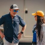 Dominic Carvajal and Lisa Cervantes talking