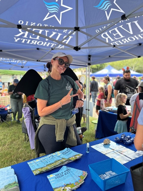 Nicole Marshall at the San Antonio River Authority table